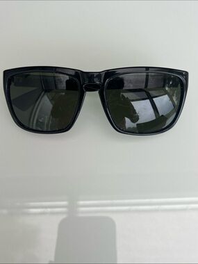 Electric Family Glossy Black Rectangular Sunglasses Polarized